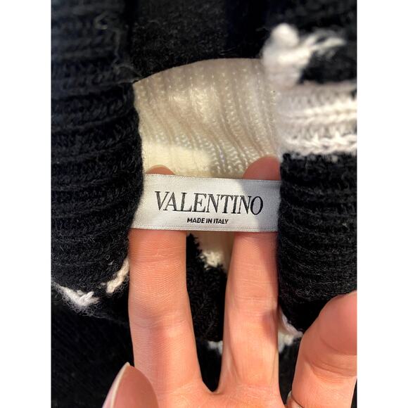 Valentino Roll-Neck Diamond Wool And Cashmere Sweater size XXS - Picture 6 of 10